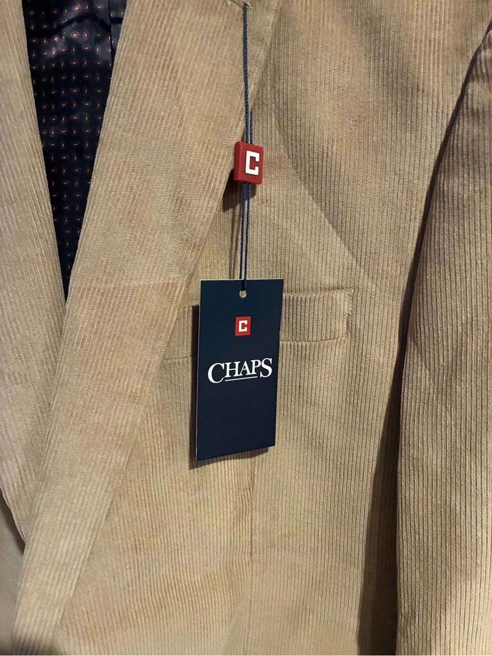 Chaps Men’s Light Tan Corduroy Sport Coat
